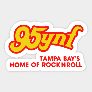 95ynf Tampa Bay Rock Radio Station Sticker